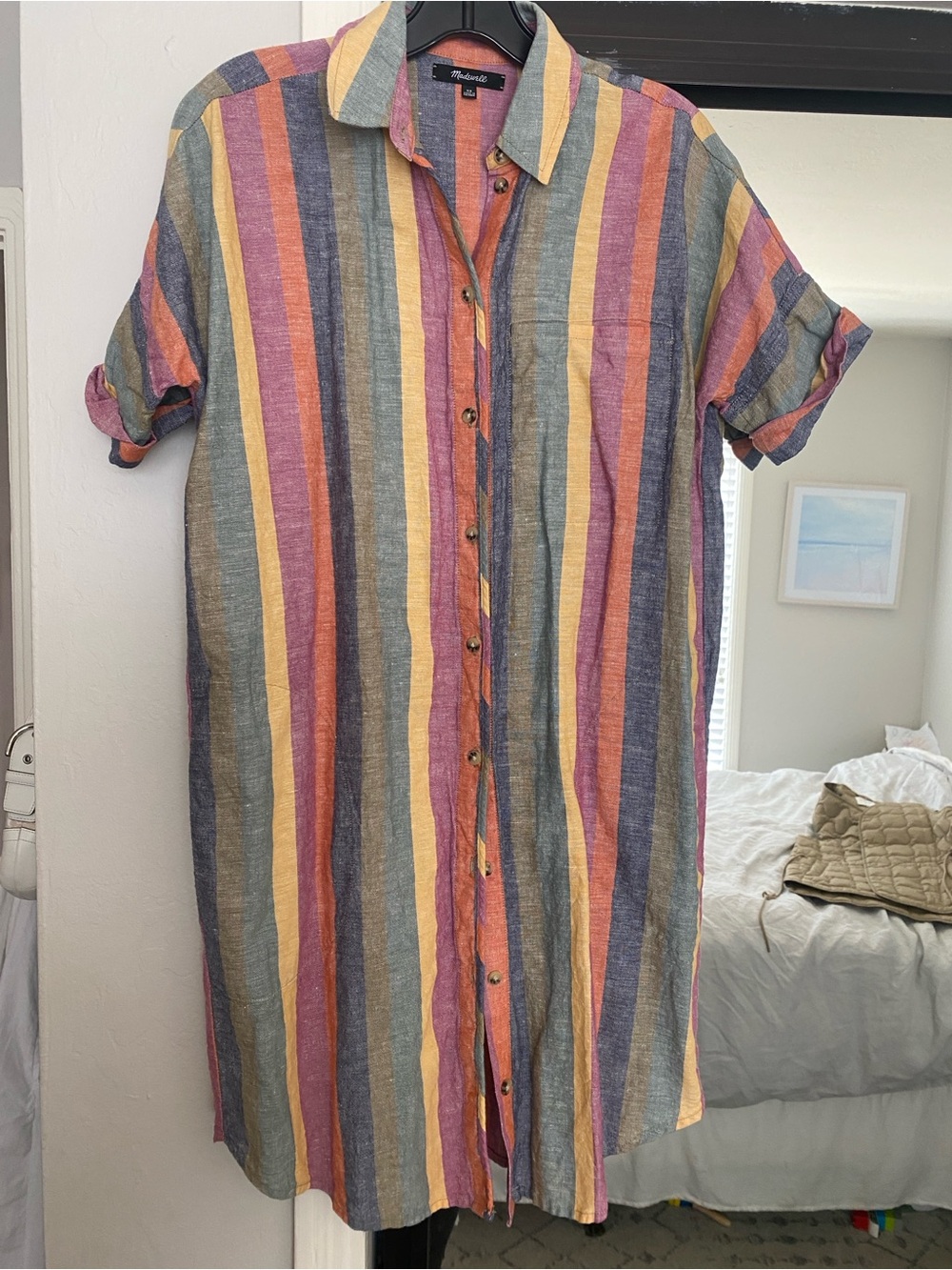 Madewell Multicolor Striped Short-Sleeve Button Shirt